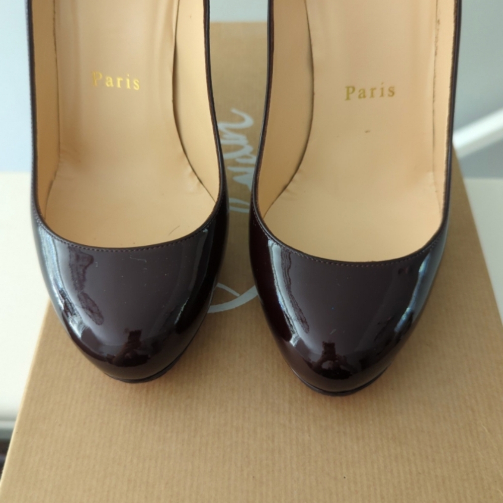 Christian Louboutin Filo 120 high heel red bottom purple plum - Picture 4 of 8